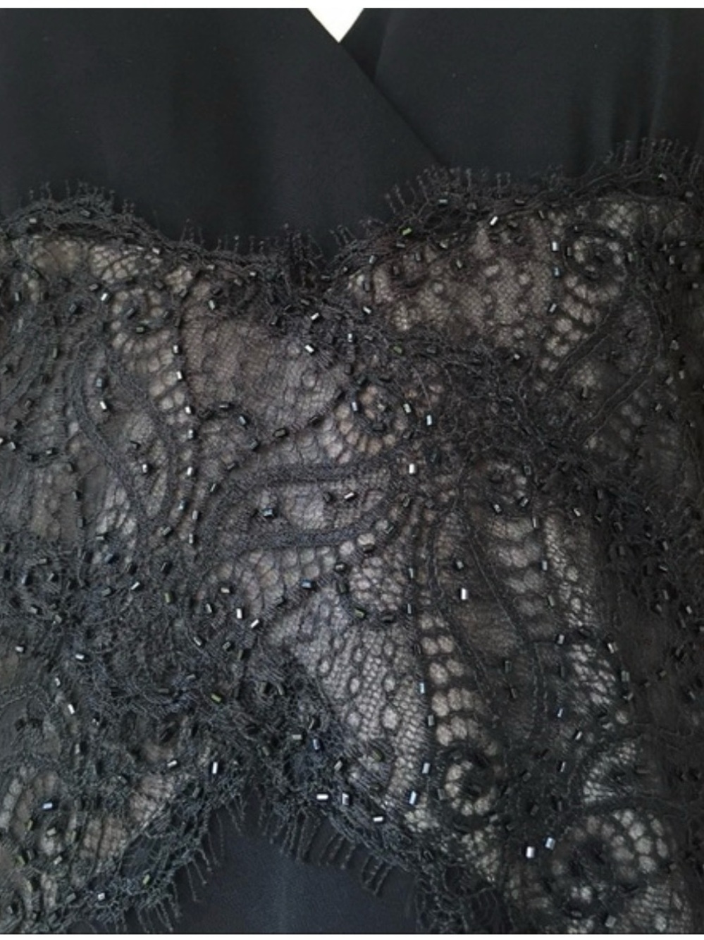 Jones New York Sz 6 Black Halter Midi Dress with Lace Waist - Picture 3 of 5